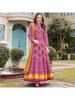Charming Pink Killer Silk Digital Patola Print Party Wear Readymade Gown