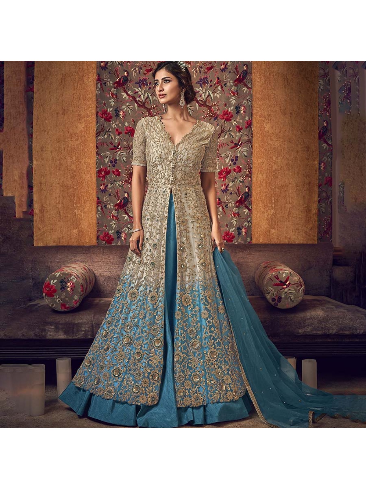 Cream Anarkali Dress – Hayaa